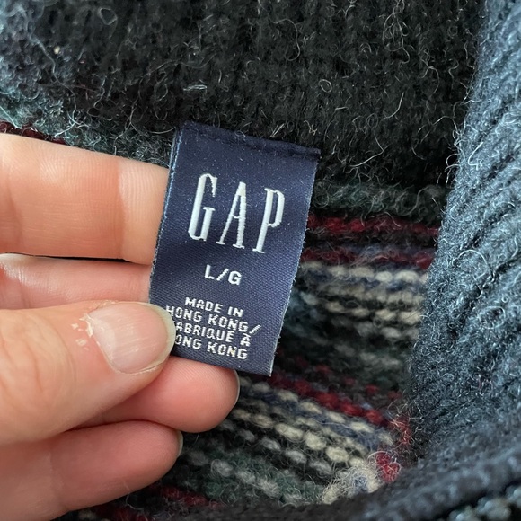 Unique!! Oversized GAP wool mix crop long sleeve pullover sweater high n… - Picture 6 of 9